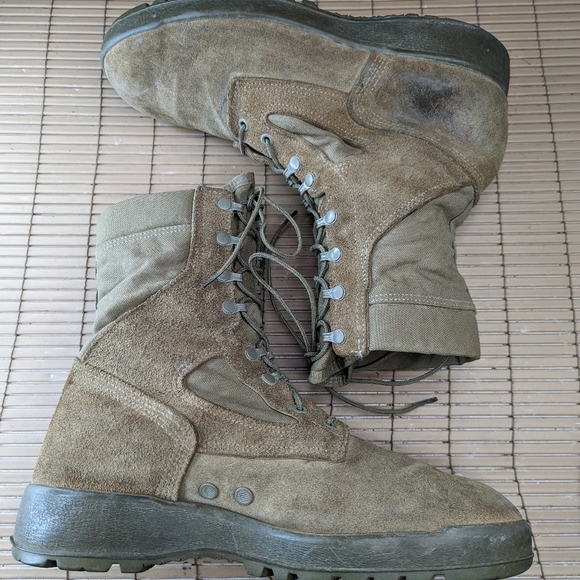 McRae Military Men's Combat Boots 11W Coyote Brown Hot Weather Boots Vibram lug - Picture 4 of 12